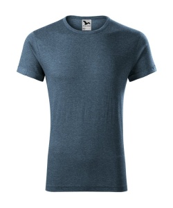 Tricou cu maneca scurta de culoare albastru denim