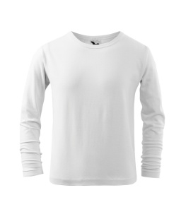 Tricou cu maneca lunga pentru copii de culoare alb