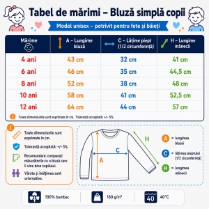 Tricou pentru copii cu maneca lunga 121 - Gri, Alb, Negru - Img 4