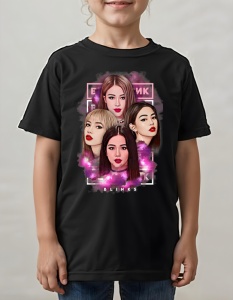 Tricou pentru copii - K-POP - BLACKPINK Blinks - Fan club special, design grup BLACKPINK, accesorii K-pop.