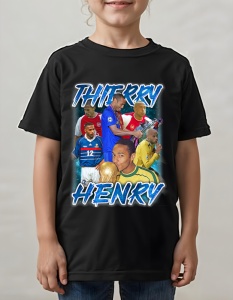 Tricou pentru copii - Thierry Henry - Arsenal, Legenda Franceză, Campion Mondial