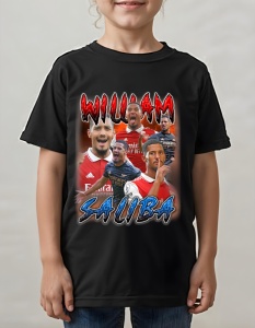 Tricou pentru copii - William Saliba - Arsenal, Talent Tânăr, Premier League - Img 2
