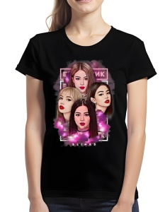 Tricou pentru dama - K-POP - BLACKPINK Blinks - Fan club special, design grup BLACKPINK, accesorii K-pop.