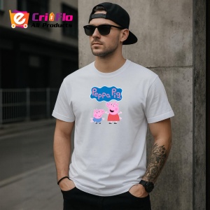 Tricou Peppa Pig purcelusa roz in aventuri zilnice cu familia, Copii | Dama | Barbat - Img 4