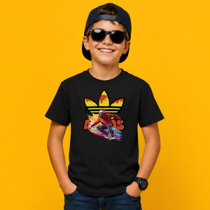 Tricou Personaj Anime Skateboard Logo Colorat Urban, din bumbac 100%, tricou negru, Copii | Dama | Barbat - Img 3