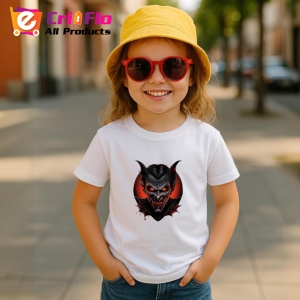 Tricou Personaj vampir sinistru cu fundal rosu intens Copii | Dama | Barbat - Img 11