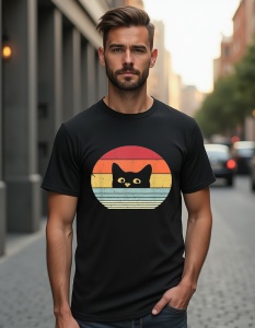 Tricou personalizat pentru barbati din bumbac 100% - Cat Stearing