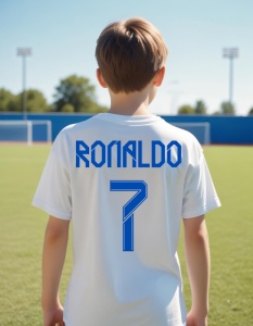 Tricou Personalizat pentru Copii cu Ronaldo la Real Madrid - Cadou Ideal pentru Fanii Fotbalului - Ronaldo Real Madrid Tricou Copii