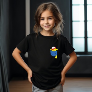 Tricou personalizat pentru copii din bumbac 100% cu imprimeu de buzunar - Pikachu din Pokémon - Tricou pentru antrenorii Pokémon - Img 5