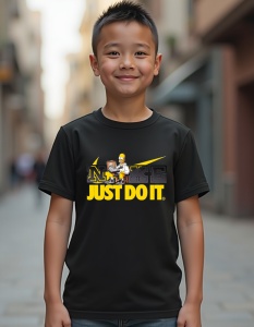 Tricou personalizat pentru copii din bumbac 100% - Homer Simpson - Just Do It
