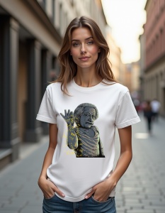 Tricou personalizat pentru dama din bumbac 100% - Einstein