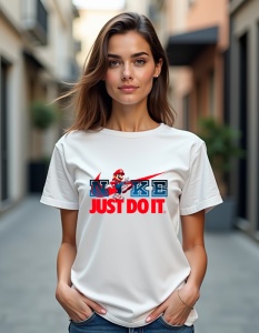 Tricou personalizat pentru dama din bumbac 100% - Mario - Just Do It