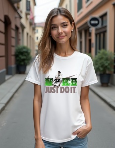 Tricou personalizat pentru dama din bumbac 100% - Sneakerhead Car - Just Do It