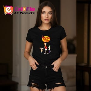 Tricou Phineas and Ferb baieti inventivi care isi petrec vara cu experimente geniale, Copii | Dama | Barbat , tricou negru - Img 7