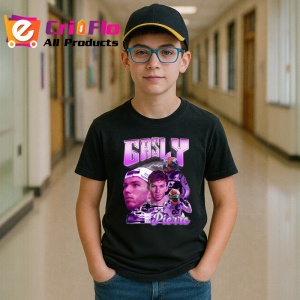 Tricou Pierre Gasly Portret Si Masina Colaj Echipa Alfatouri Formula 1, Copii | Dama | Barbat - Img 5