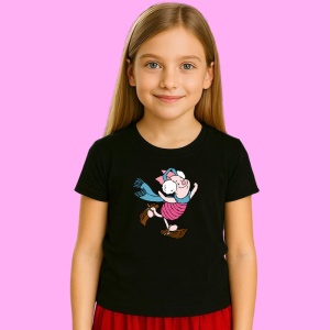 Tricou Piglet Cu Fular Albastru Si Bucurie De Craciun, din bumbac 100% Copii | Dama | Barbat - Img 2