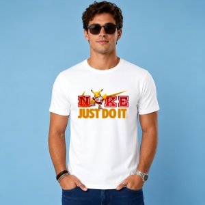 Tricou Pikachu Pokemon Rosu Galben Urban Street Culture Design, din bumbac 100% Copii | Dama | Barbat - Img 3