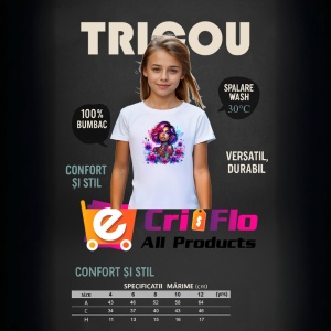 Tricou pink hair tattoo girl floral power, fata cu par roz si putere florala, Copii | Dama | Barbat - Img 9