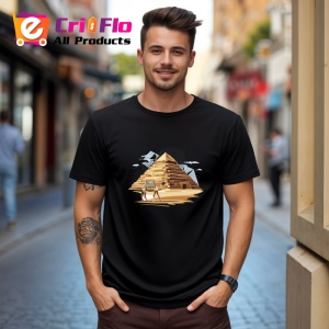 Tricou Piramida Camila Egipt Desen, Copii | Dama | Barbat, culoare negru - Img 4