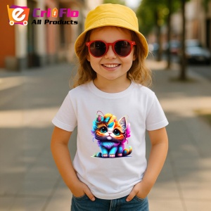 Tricou Pisica cu fundita si fluture pe cap imagine dragalasa Copii | Dama | Barbat - Img 11
