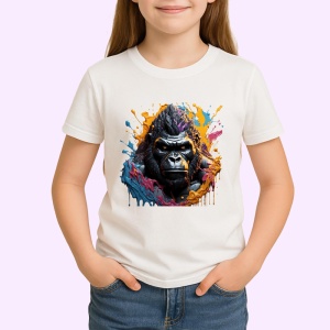 Tricou Pisici curcubeu cu inima roz fundal alb Copii | Dama | Barbat - Img 4