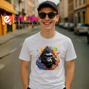Tricou Pisici curcubeu cu inima roz fundal alb Copii | Dama | Barbat - Img 5