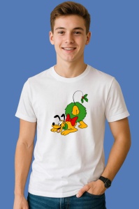 Tricou Pluto Cu Coronita Verde Craciun, din bumbac 100% Copii | Dama | Barbat - Img 2