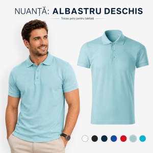 Tricou Polo Bărbați Joy, 65% Bumbac, 35% Poliester, 170 g/m², Guler Polo cu 3 Nasturi, Mărimi S–3XL, 7 Culori - Img 13