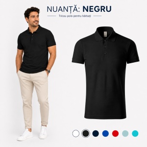 Tricou Polo Bărbați Malfini, 65% Bumbac, 35% Poliester, 170 g/m², Guler cu 3 Nasturi - Img 14
