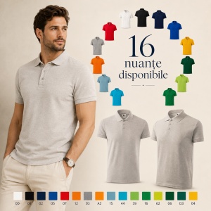 Tricou Polo Bărbați Malfini Cotton 212, 100% Bumbac, 170 g/m², Guler Polo, 16 Culori, Mărimi S-3XL - Img 9