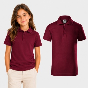 Tricou polo copii, fete și băieți, 65% bumbac, 200 g/m², mărimi 4–12 ani - Img 19