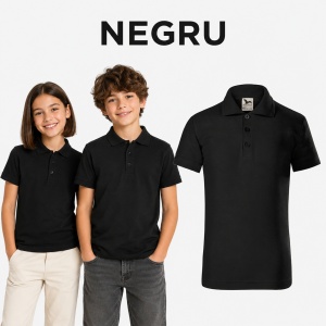 Tricou Polo Copii pentru Uniformă Școlară, Fete și Băieți, cu Guler - Img 18