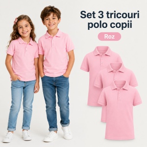 Tricou Polo Copii - Set de 3 Bucăți tricouri polo copii fete si baieti - Img 15