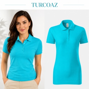 Tricou Polo Damă Joy P22 – 65% Bumbac, 170 g/m², Croială Cambrată, Etichetă Detașabilă - Img 11