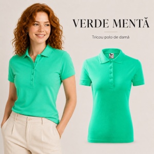 Tricou Polo Damă Malfini 210 Pique, Croială Cambrată, 200 g/m², Mărimi XS–3XL,65% Bumbac, 36 Culori - Img 27
