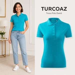 Tricou Polo Damă Malfini Pique Polo Free F10 – 65% Bumbac, 200 g/m², Label Free, XS–2XL - Img 16