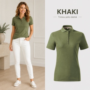 Tricou Polo Damă Malfini Prime GOTS 235 – 100% Bumbac Organic, 200 g/m², Croială Cambrată - Img 13