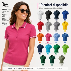 Tricou Polo Damă Malfini Urban 220 – 19 Culori, XS–2XL - Img 8