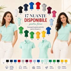 Tricou Polo Damă model simplu tip Tommy