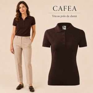Tricou Polo Damă Pique Polo, Croială Cambrată, 36 Nuanțe, Mărimi XS–3XL - Img 35