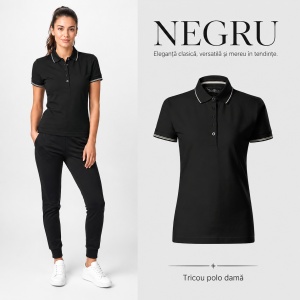 Tricou Polo Damă Premium Malfini 253 Perfection Plain, 95% Bumbac 5% Elastan, Croială Slim Fit, 200 g/m², S 2XL, 7 Culori - Img 27