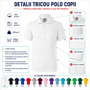 Tricou Polo pentru Băieți 222 - Img 3