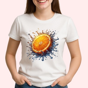 Tricou Portocala si explozie de culoare, Fructe, Copii | Dama - Img 2