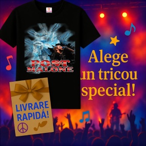 Tricou Post Malone - Ice Theme, muzica RAP, Dama | Barbat | Copii, Culoare Negru - Img 7