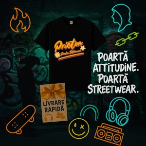 Tricou Prieten pentru totdeauna Negru, Copii | Dama | Barbat - Img 3
