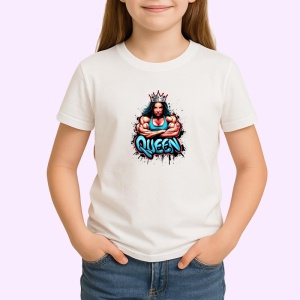 Tricou Queen Muschi Coroana Roz, Copii | Dama | Barbat - Img 3