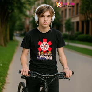 Tricou Red Hot Chili Peppers - Helmet Art, muzica INDIE, Dama | Barbat | Copii, Culoare Negru - Img 9