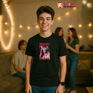 Tricou Rihanna - Galaxy Look, muzica Pop, Dama | Barbat | Copii, Culoare Negru - Img 8