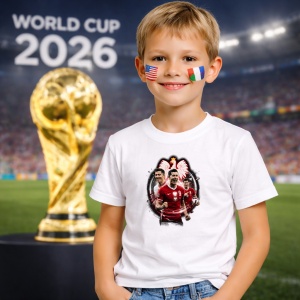 Tricou Robert Lewandowski Poland World Cup Fifa 2026 V7, din bumbac 100%, tricou alb, Copii | Dama | Barbat - Img 5
