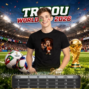 Tricou Robin Van Persie Netherlands World Cup Fifa 2026 V2, din bumbac 100%, tricou negru, Copii | Dama | Barbat - Img 6
